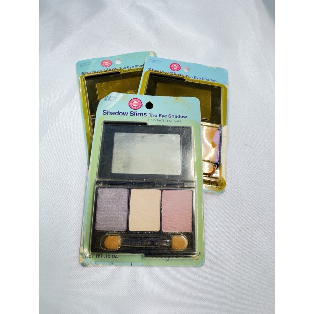 Maybelline Shadow Slims Trio Eye Shadow Pick A Plum New Vtg Read Lot Of 3